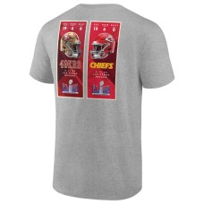 Kansas City Chiefs vs. San Francisco 49ers Super Bowl LVIII Matchup Ticket Sales T-Shirt - Heather Gray