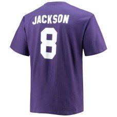 Lamar Jackson Baltimore Ravens Big & Tall Player Name & Number T-Shirt - Purple