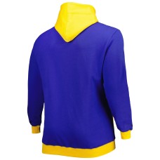 Los Angeles Rams Mitchell & Ness Big & Tall Big Face Pullover Hoodie - Royal/Gold