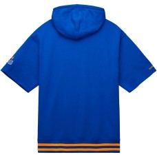 Los Angeles Rams Mitchell & Ness Pre-Game Short Sleeve Pullover Hoodie - Royal