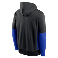 Los Angeles Rams Nike Color Block Fleece Performance Pullover Hoodie - Black