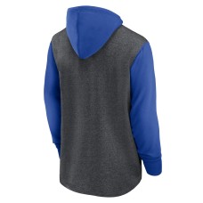 Los Angeles Rams Nike Surrey Legacy Pullover Hoodie - Heathered Charcoal/Royal