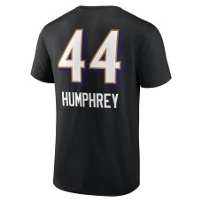 Marlon Humphrey Baltimore Ravens Team Wordmark Player Name & Number T-Shirt - Black