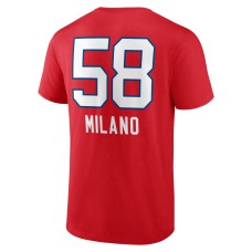 Matt Milano Buffalo Bills Team Wordmark Player Name & Number T-Shirt - Red