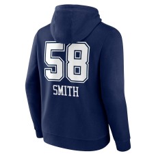 Mazi Smith Dallas Cowboys Wordmark Player Name & Number Pullover Hoodie - Navy