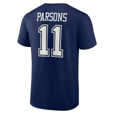 Micah Parsons Dallas Cowboys Player Icon Name & Number T-Shirt - Navy