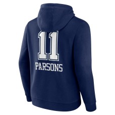 Micah Parsons Dallas Cowboys Team Wordmark Pullover Hoodie - Navy