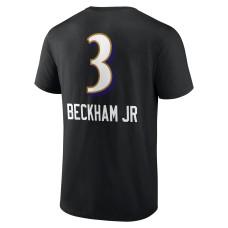 Odell Beckham Jr. Baltimore Ravens Team Wordmark Player Name & Number T-Shirt - Black