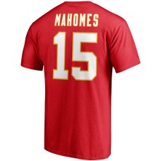 Patrick Mahomes Kansas City Chiefs Player Icon Name & Number T-Shirt - Red