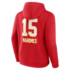 Patrick Mahomes Kansas City Chiefs Team Wordmark Name & Number Pullover Hoodie - Red