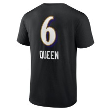 Patrick Queen Baltimore Ravens Team Wordmark Player Name & Number T-Shirt - Black