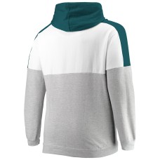 Philadelphia Eagles Big & Tall Team Logo Pullover Hoodie - Midnight Green/Heathered Gray