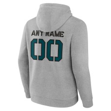 Philadelphia Eagles Personalized Name & Number Evanston Stencil Pullover Hoodie - Gray