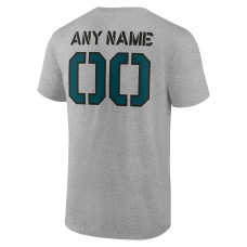 Philadelphia Eagles Personalized Name & Number Evanston Stencil T-Shirt - Heather Gray