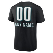 Philadelphia Eagles Personalized Name & Number Team Wordmark T-Shirt - Black