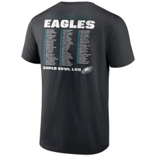 Philadelphia Eagles Super Bowl LVII Varsity Team Roster Big & Tall T-Shirt - Black