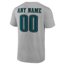 Philadelphia Eagles Team Authentic Custom T-Shirt - Heathered Gray