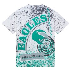 Philadelphia Eagles Mitchell & Ness Big & Tall Allover Print T-Shirt - White