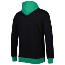 Philadelphia Eagles Mitchell & Ness Big & Tall Big Face Pullover Hoodie - Black/Midnight Green