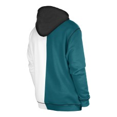 Philadelphia Eagles New Era Third Down Split Raglan Pullover Hoodie - Midnight Green/White