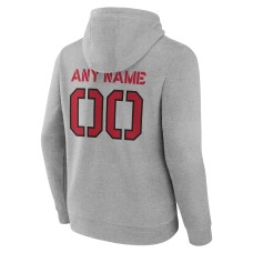 San Francisco 49ers Personalized Name & Number Evanston Stencil Pullover Hoodie - Gray