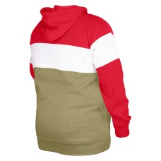 San Francisco 49ers New Era Big & Tall Current Colorblock Pullover Hoodie - Gold