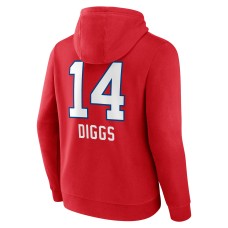 Stefon Diggs Buffalo Bills Team Wordmark Player Name & Number Pullover Hoodie - Red