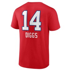 Stefon Diggs Buffalo Bills Team Wordmark Player Name & Number T-Shirt - Red