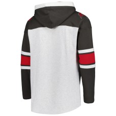 Tampa Bay Buccaneers '47 Gridiron Lace-Up Pullover Hoodie - Heather Gray