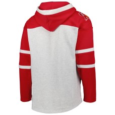 Tampa Bay Buccaneers '47 Historic Logo Gridiron Lace-Up Pullover Hoodie - Heather Gray