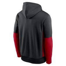 Tampa Bay Buccaneers Nike Color Block Fleece Performance Pullover Hoodie - Black