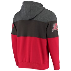 Tampa Bay Buccaneers Starter Extreme Fireballer Pullover Hoodie - Heathered Pewter/Red