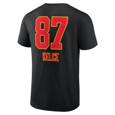 Travis Kelce Kansas City Chiefs Team Wordmark Player Name & Number T-Shirt - Black