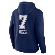 Trevon Diggs Dallas Cowboys Wordmark Player Name & Number Pullover Hoodie - Navy