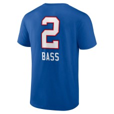 Tyler Bass Buffalo Bills Team Wordmark Player Name & Number T-Shirt - Royal