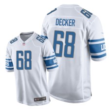 Men's Detroit Lions #68 White Taylor Decker Nike Game Jersey