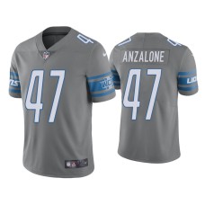 Men's Detroit Lions #34 Color Rush Limited Alex Anzalone Steel Jersey