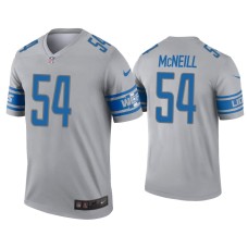 Men's Detroit Lions #54 Alim McNeill Gray Inverted Legend Jersey