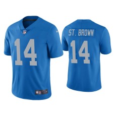 Men's Detroit Lions #14 Amon-Ra St. Brown Vapor Limited Blue Jersey