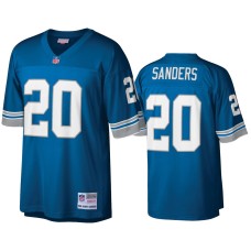 Men's Detroit Lions #20 Barry Sanders Blue Retire Legacy Replica Jersey