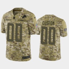 Men's Detroit Lions #00 Custom Nike Salute to Service Limited Jersey - Camo