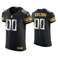 Men's Detroit Lions #00 Custom Black Golden Edition Elite Jersey