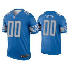 Men's Detroit Lions #00 Custom Blue Legend Jersey