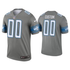 Men's Detroit Lions #00 Custom Steel Legend Jersey