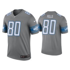 Men's Detroit Lions #80 Color Rush Legend Darren Fells Steel Jersey