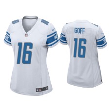 Women's Detroit Lions #16 Jared Goff White Game Jersey