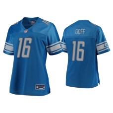 Women's Detroit Lions #16 Jared Goff Blue Pro Line Jersey