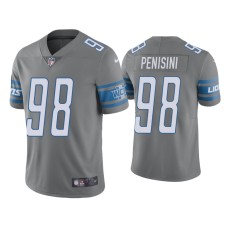 Men's Detroit Lions #98 Color Rush Limited John Penisini Steel Jersey