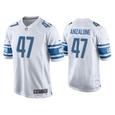 Men's Detroit Lions #34 Alex Anzalone White Game Jersey