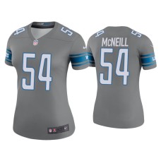 Women's Detroit Lions #54 Color Rush Legend Alim McNeill Steel Jersey